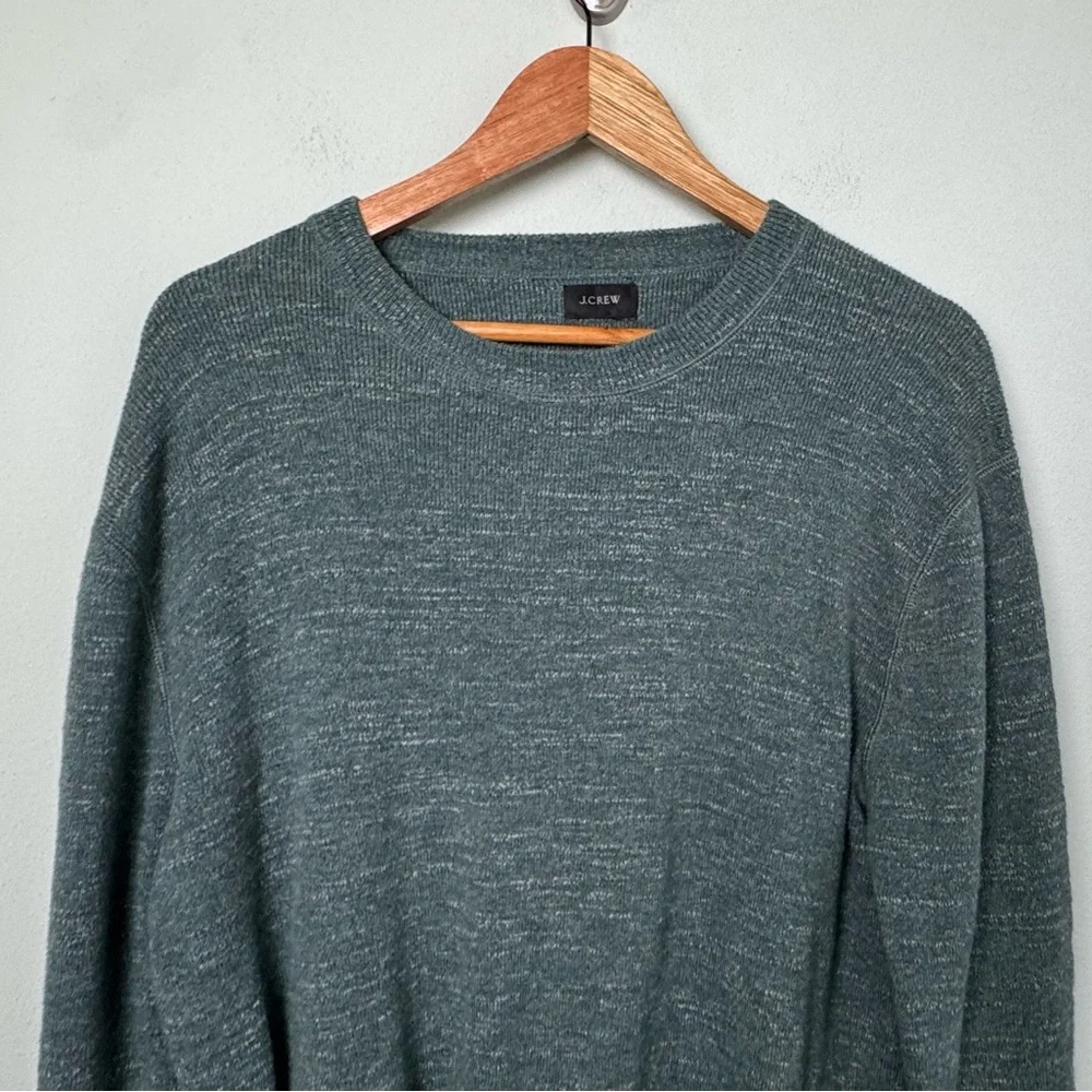 J. Crew Rugged Cotton Sweater STYLE #AR547 Green Size‎ Large